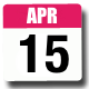 calendar icon showing 15th April