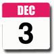calendar icon showing 3rd December