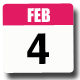 calendar icon showing 4th February