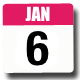 calendar icon showing 6th January