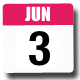calendar icon showing 3rd June