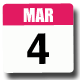 calendar icon showing 4th March