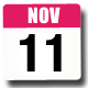 calendar icon showing 11th November