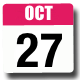 calendar icon showing 27th October