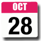 calendar icon showing 28th October
