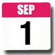 calendar icon showing 1st September