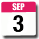 calendar icon showing 3rd September